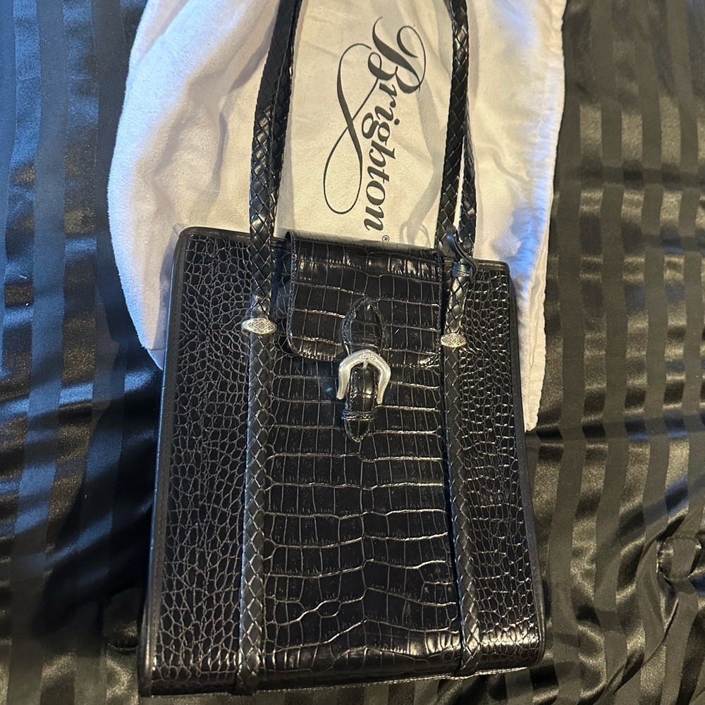 Brighton Vintage Shoulder Bag Crocodile